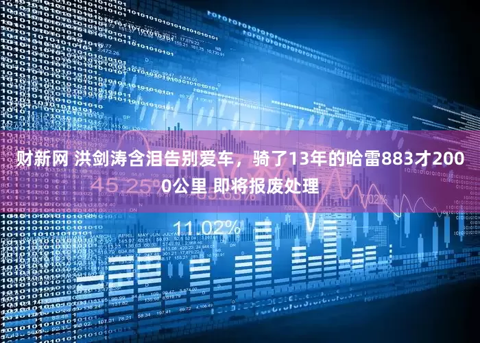 财新网 洪剑涛含泪告别爱车，骑了13年的哈雷883才2000公里 即将报废处理
