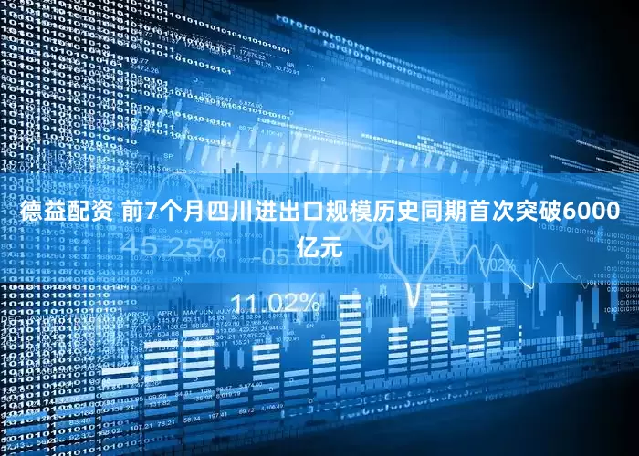 德益配资 前7个月四川进出口规模历史同期首次突破6000亿元